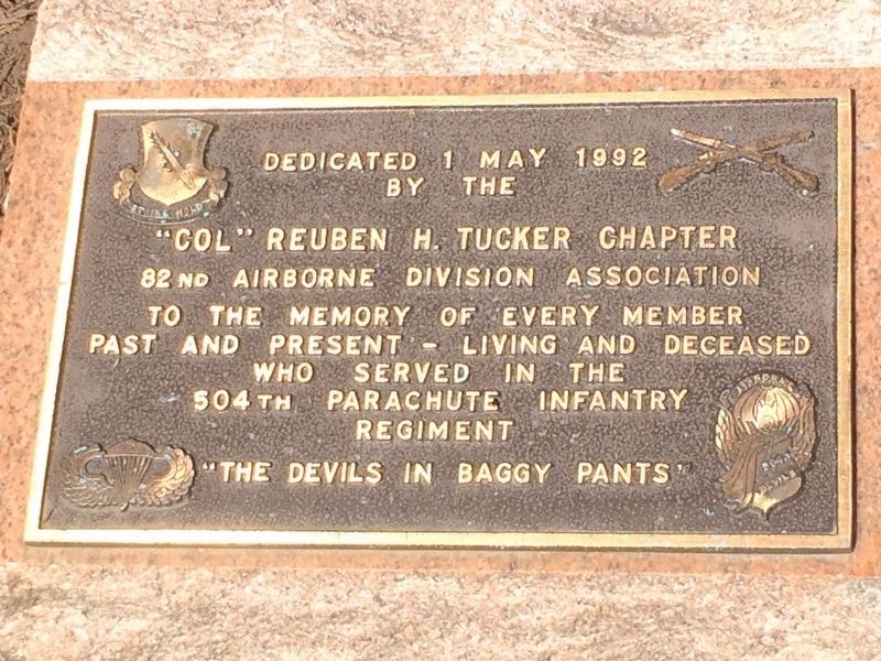 The 82nd Airborne Division Association Marker image. Click for full size.