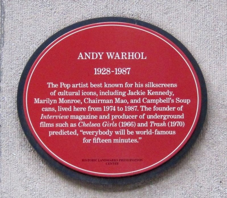Andy Warhol Marker image. Click for full size.