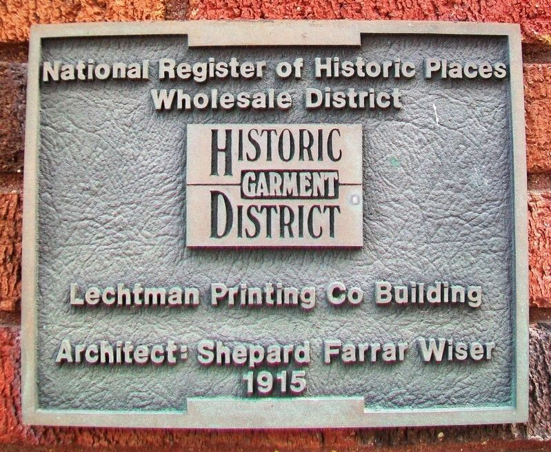 Lechtman Printing Co Bldg Marker image. Click for full size.