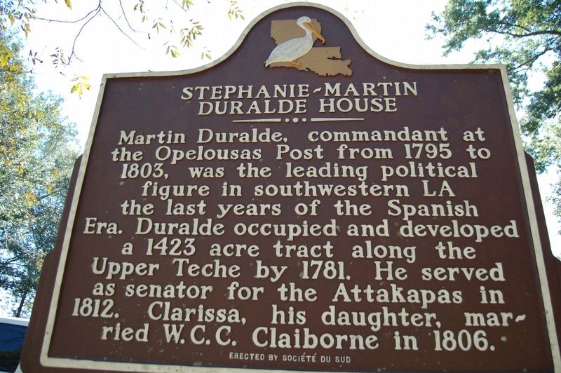 Stephanie-Martin Duralde House Marker. Click for full size. Stephanie-Martin Duralde House Marker image. Click for full size.