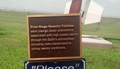 Plaque describing Four-Stage Reentry Vehicle image. Click for full size.