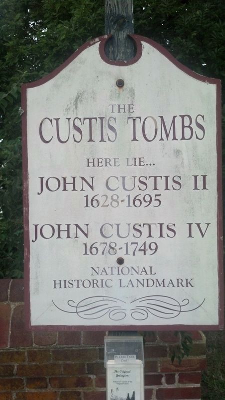 The Custis Tombs Marker image. Click for full size.