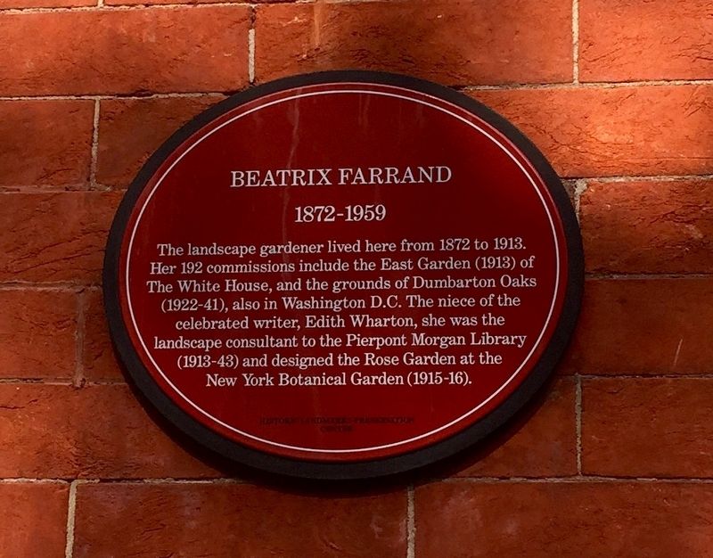 Beatrix Farrand Marker image. Click for full size.