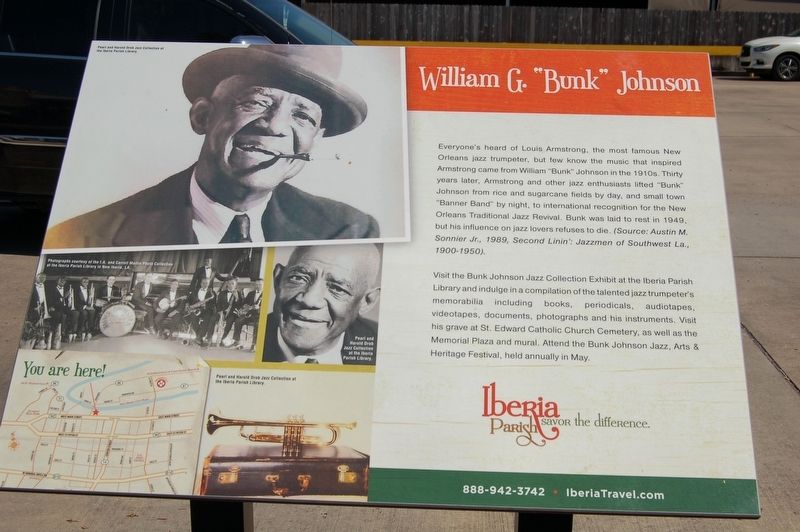 William G. "Bunk" Johnson Marker image. Click for full size.