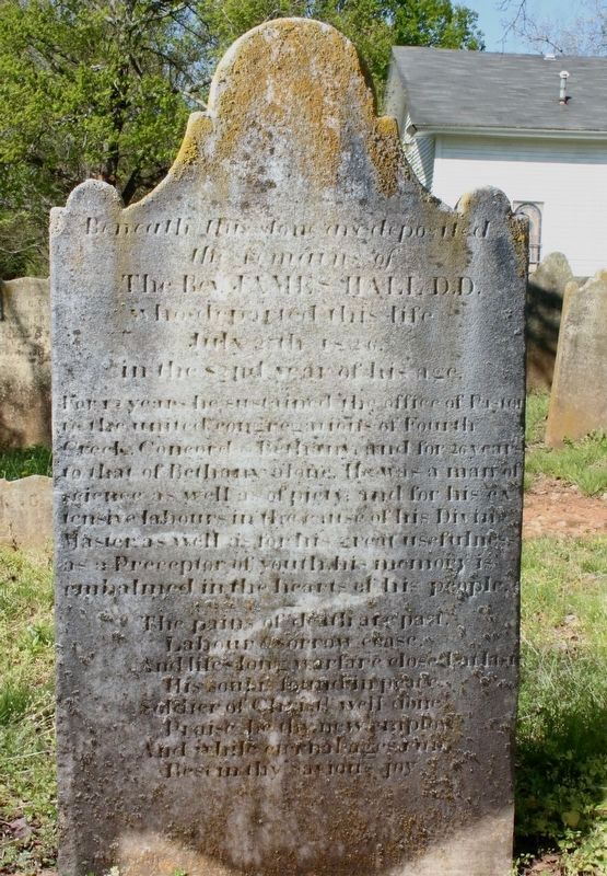 James Hall 1826 Tombstone image. Click for full size.