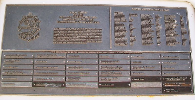 U.S.S. Redfin (SS 272) Marker image. Click for full size.