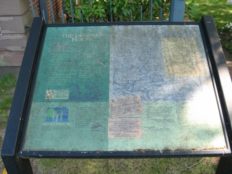 The deKoven House Marker. Click for full size. The deKoven House Marker image. Click for full size.