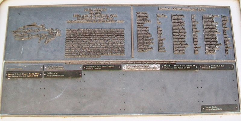 U.S.S. Robalo (SS 273) Marker image. Click for full size.