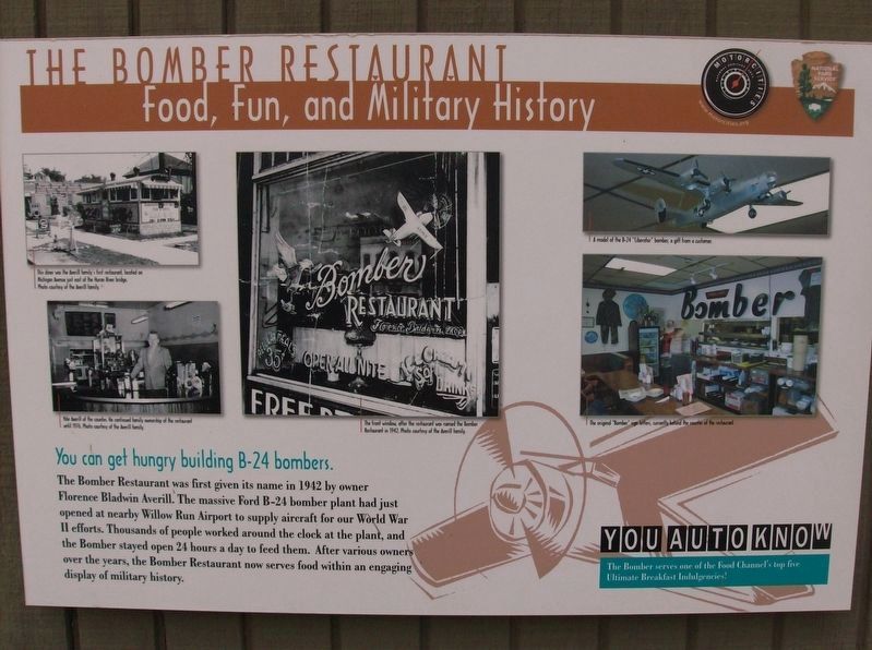 The Bomber Restaurant: Food, Fun, and Military History Marker image. Click for full size.