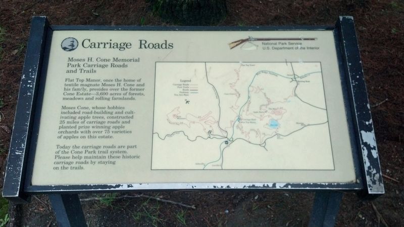Carriage Roads Marker. Click for full size. Carriage Roads Marker image. Click for full size.