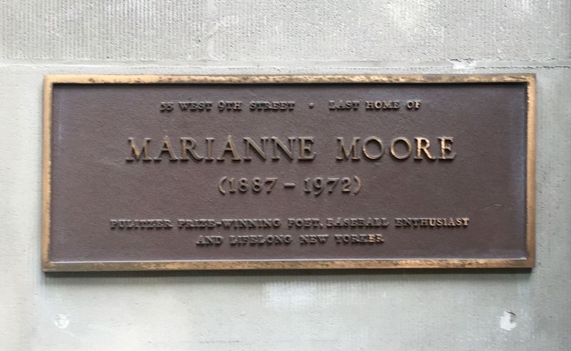 Marianne Moore Marker image. Click for full size.