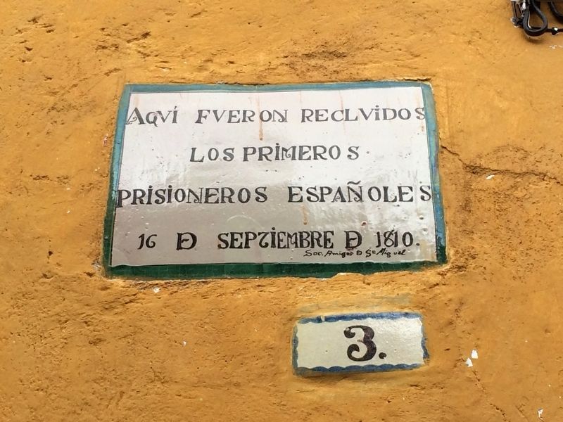 The First Spanish Prisoners Marker image. Click for full size.