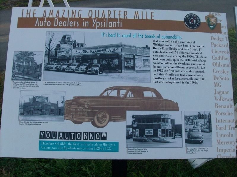The Amazing Quarter Mile: Auto Dealers in Ypsilanti Marker image. Click for full size.