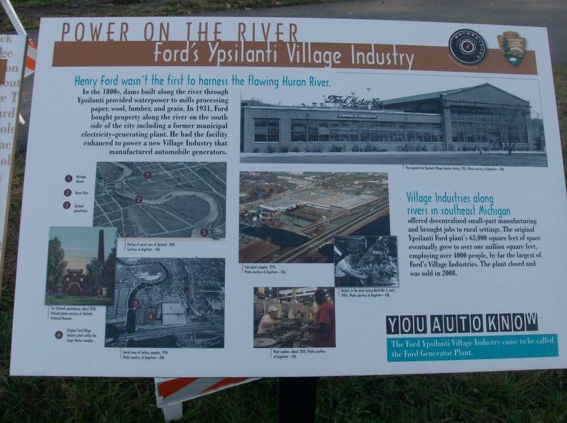 Power on the River: Ford's Ypsilanti Village Industry Marker image. Click for full size.