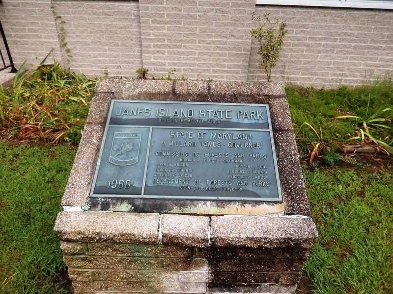 Janes Island State Park plaque. Click for full size. Janes Island State Park plaque image. Click for full size.