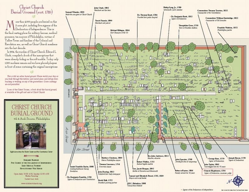 Christ Church Burial Ground Map. Click for full size. Christ Church Burial Ground Map image. Click for full size.