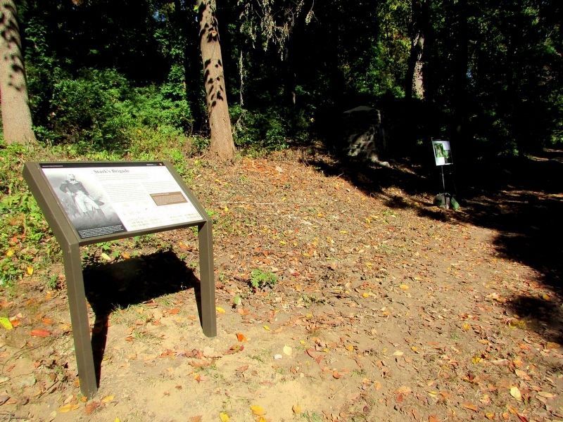 Marker in Morristown National Historical Park. Click for full size. Marker in Morristown National Historical Park image. Click for full size.