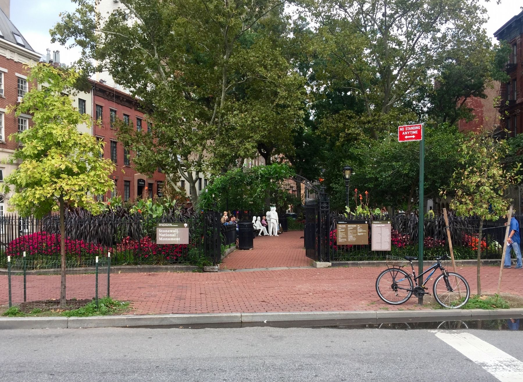Stonewall National Monument and Christopher Park and Marker image. Click for full size.