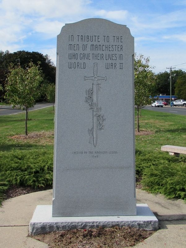 Manchester World War II Memorial image. Click for full size.