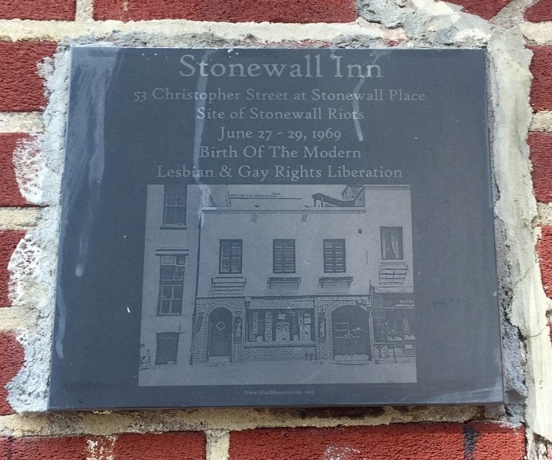 Stonewall Inn Marker image. Click for full size.