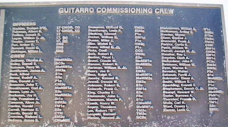 U.S.S. Guitarro (SS 363) Crew image. Click for full size.