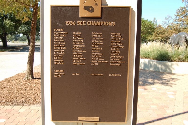 1936 SEC Champions Marker image. Click for full size.