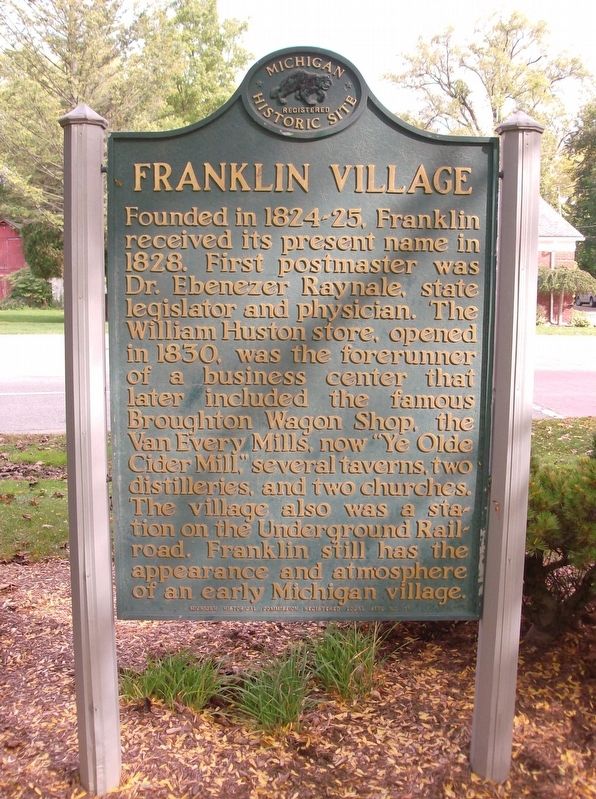 Franklin Village Marker image. Click for full size.