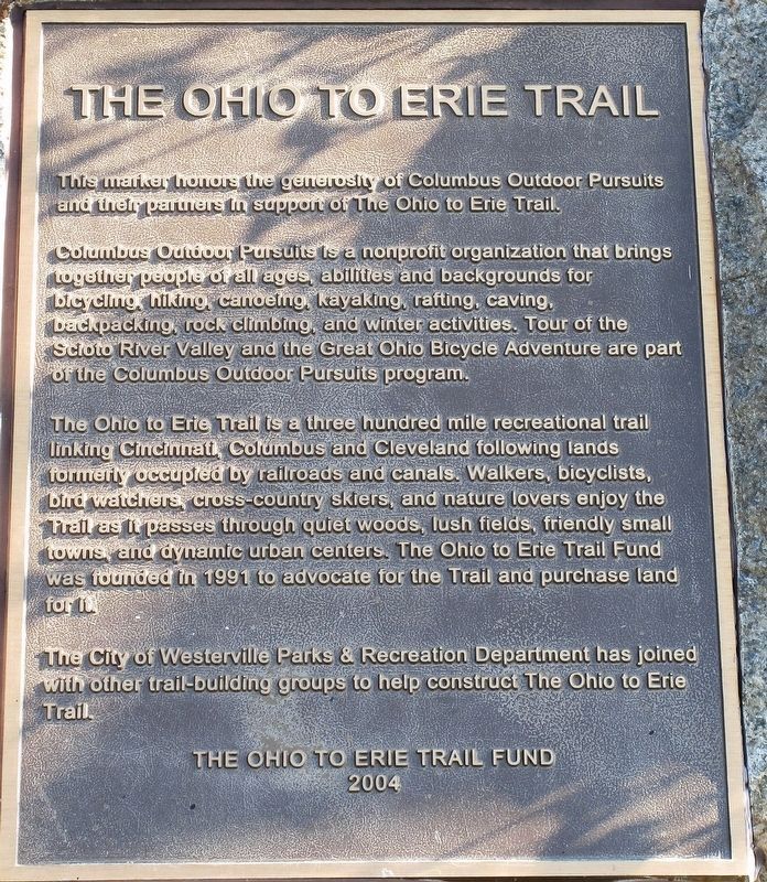 The Ohio to Erie Trail Marker image. Click for full size.