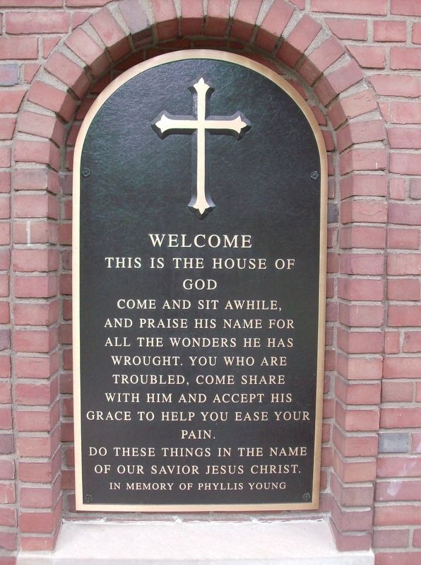 Franklin Community Church Plaque image. Click for full size.