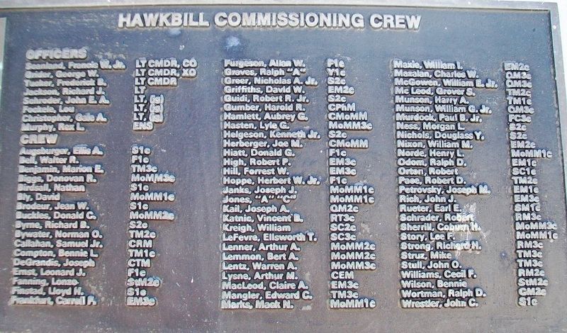 U.S.S. Hawkbill (SS 366) Crew image. Click for full size.