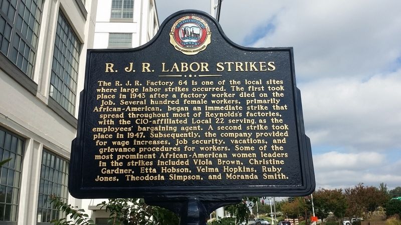 R.J.R. Labor Strikes Marker image. Click for full size.