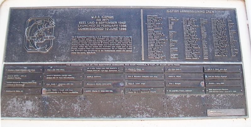 U.S.S. Icefish (SS 367) Marker image. Click for full size.