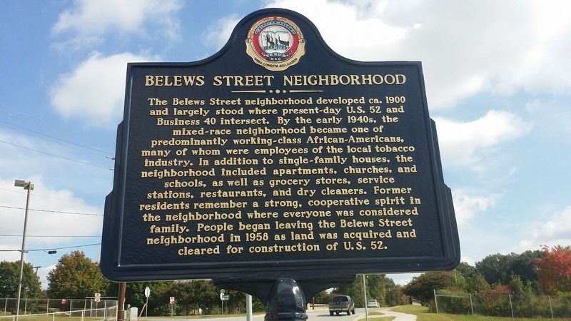 Belews Street Neighborhood Marker image. Click for full size.