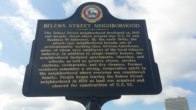 Belews Street Neighborhood Marker image. Click for full size.
