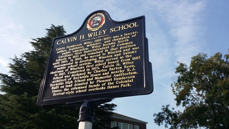 Calvin H. Wiley School Marker image. Click for full size.