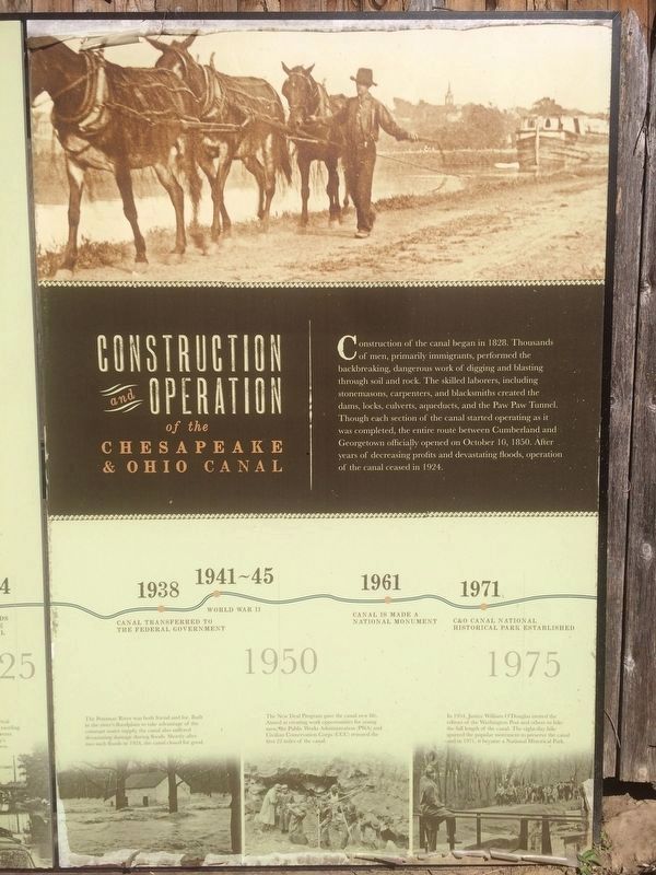 Georgetown and the Chesapeake & Ohio Canal marker right panel. Click for full size. Georgetown and the Chesapeake & Ohio Canal marker right panel image. Click for full size.