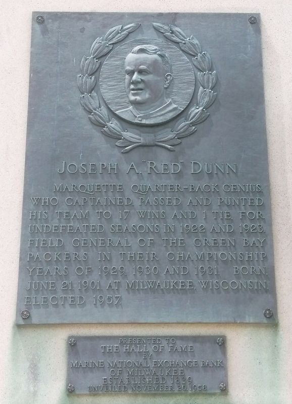 Joseph A. "Red" Dunn Marker image. Click for full size.