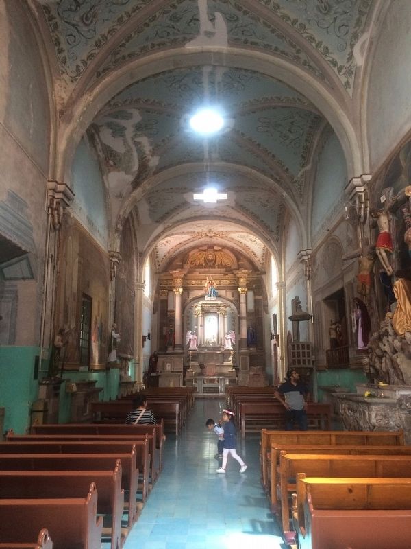 The interior of the Iglesia de San Rafael (Church of San Rafael). image. Click for full size.