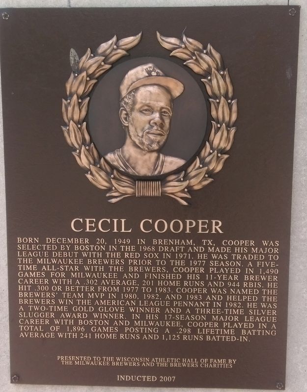 Cecil Cooper Marker image. Click for full size.