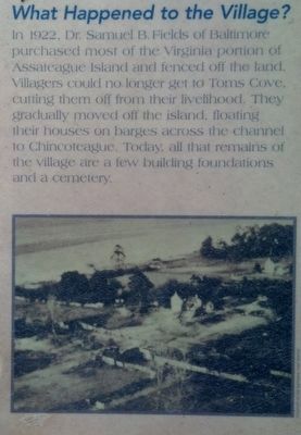 Welcome to Assateague Village Marker. Click for full size. Welcome to Assateague Village Marker image. Click for full size.
