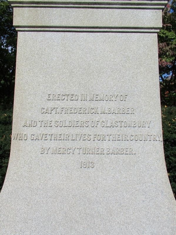 Glastonbury Soldiers Monument. Click for full size. Glastonbury Soldiers Monument image. Click for full size.