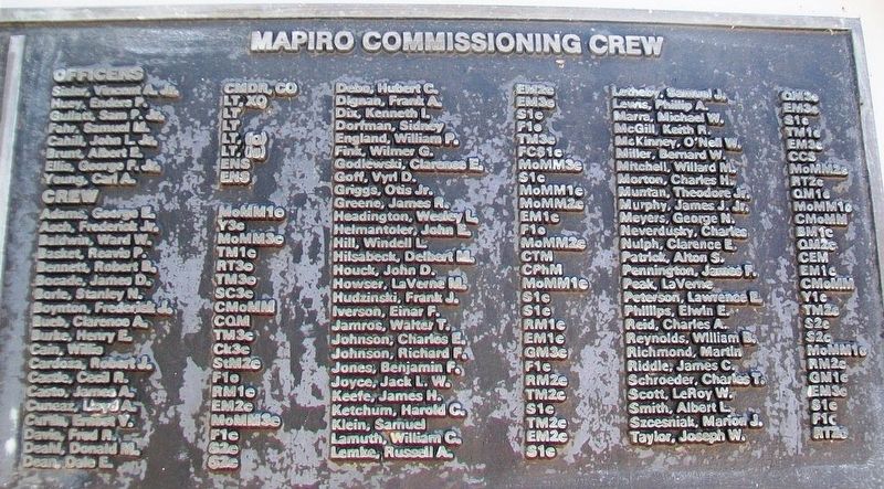U.S.S. Mapiro (SS 376) Crew image. Click for full size.