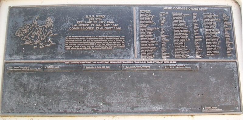 U.S.S. Mero (SS 378) Marker image. Click for full size.