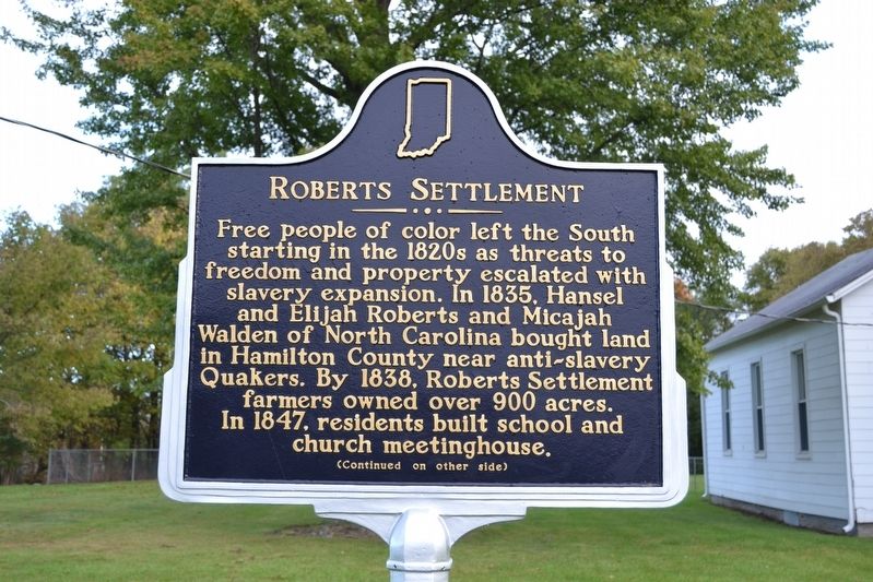 Roberts Settlement Marker image. Click for full size.