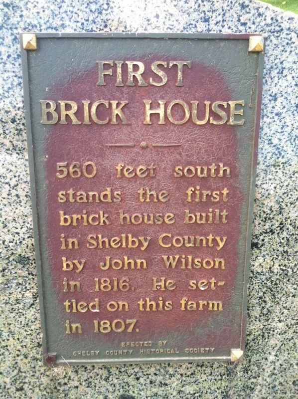 First Brick House Marker image. Click for full size.
