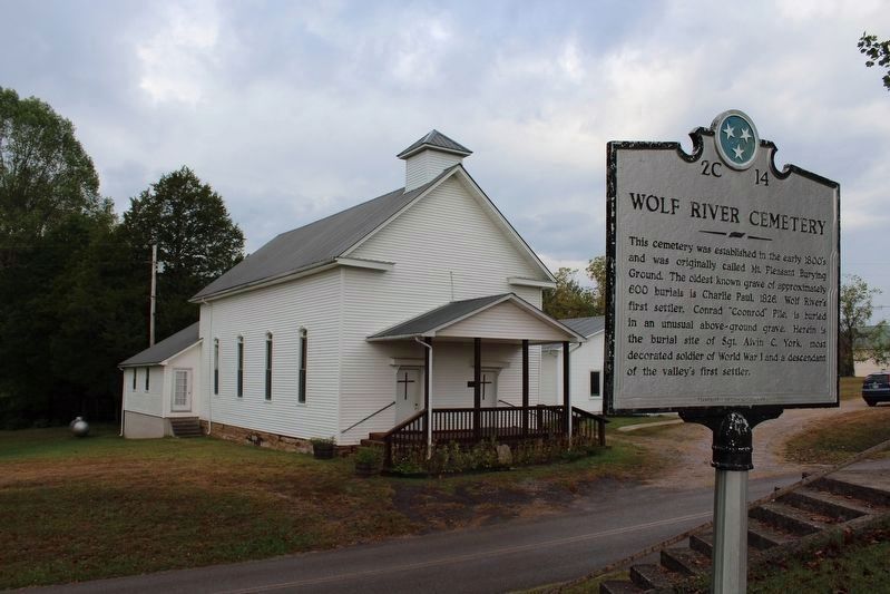 Wolf River Methodist Church and Cemetery Marker image. Click for full size.