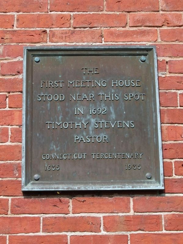 First Meeting House Marker. Click for full size. First Meeting House Marker image. Click for full size.