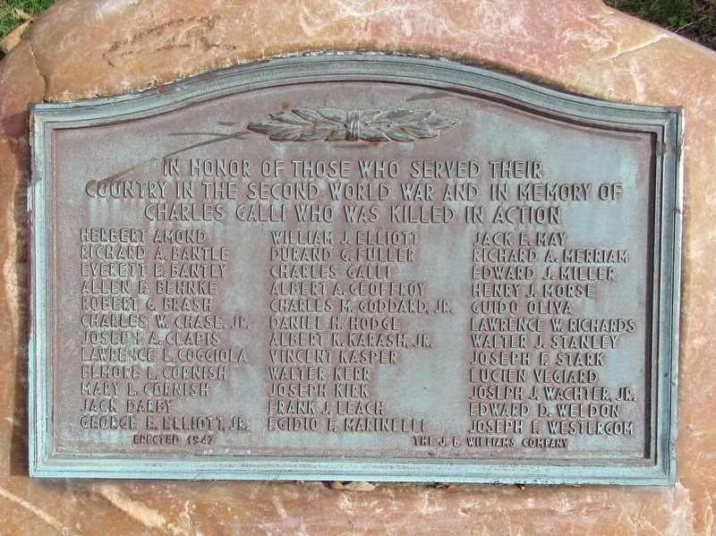 Glastonbury War II Monument. Click for full size. Glastonbury War II Monument image. Click for full size.