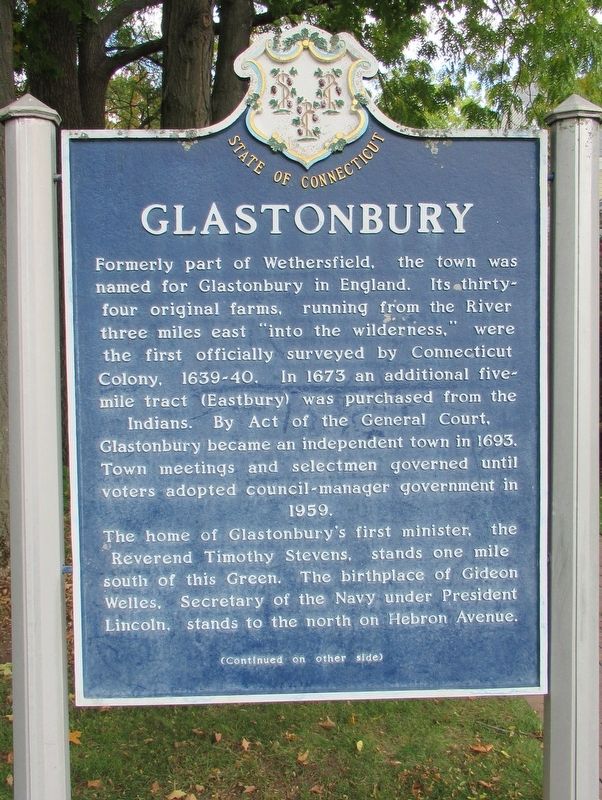 Glastonbury Marker. Click for full size. Glastonbury Marker image. Click for full size.