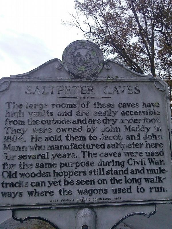 saltpeter caves Marker image. Click for full size.